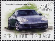 2002 PORSCHE 911 (996) Carrera 4S Sports Car Automobile Stamp (2013 Togo)