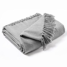 100% Cotton 3 Seater Sofa Chair King Size Bed Settee Throw, 225 X 250cm