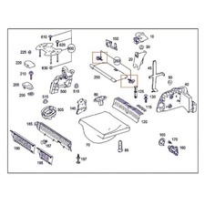 Parcel Shelf Clips Set of 2 for Mercedes For W169 W245 A B Class Genuine Parts
