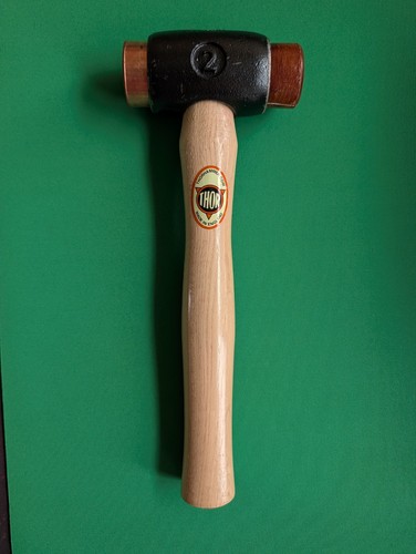 Thor copper rawhide hammer - copper/rawhide,