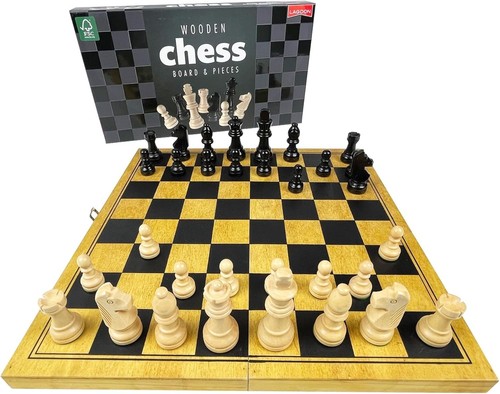 Large wooden chess set - wooden,