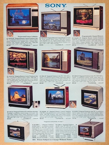 Sony trinitron televisions - trinitron,