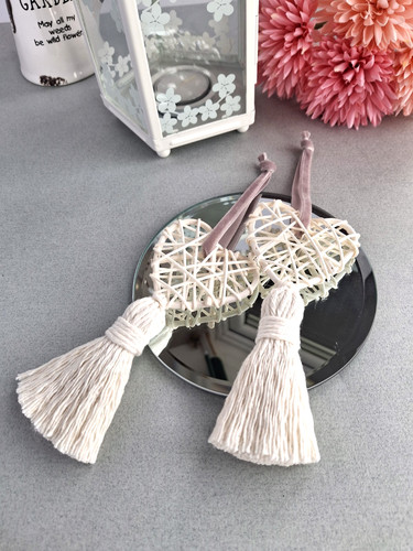 Heart pendant rustic wicker - heart,
