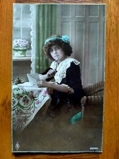 Wildt & Kray Platino Bromide Postcard No. 2918/4 Girl Writing Letter