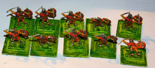 10 PIECE ROMAN? JAVELIN THROWERS?  WHITE METAL? PAINTED 25/28MM?