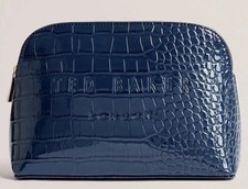 Ted Baker Blue Imitation Croc Makeup Bag