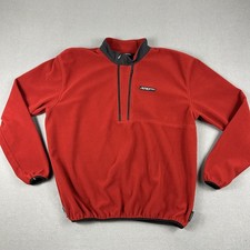 Aerostich TLTec Fleece Pullover Mens Large Red Quarter Zip Motorcycle Made USA