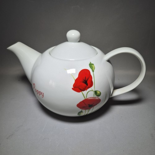 Dunelm poppies teapot red - teapot,
