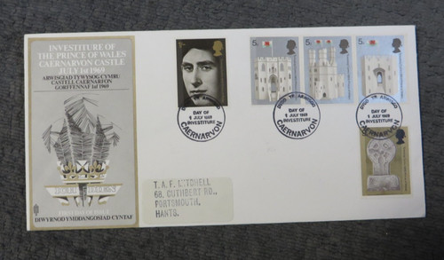 Fdc 1969 investiture - gb,