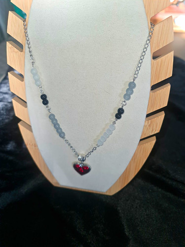 Silver tone cable chain beaded - cable,