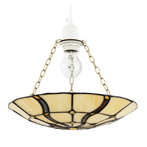 Amber toned circular tiffany - amber,