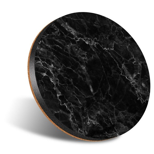 Round 12cm coaster black - round,