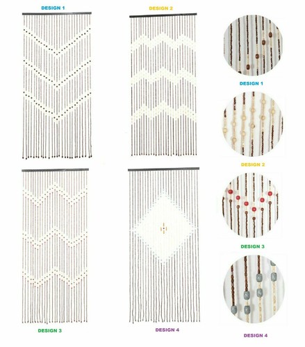 Beaded bamboo door - beaded, curtain