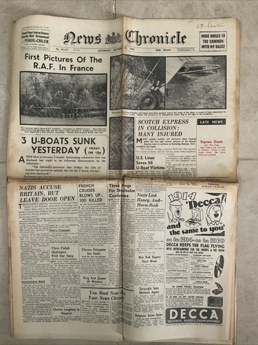 Original wwii news chronicle - wwii,