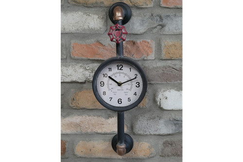 Industrial pipe wall - industrial, clock