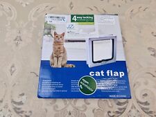 JZK Size L large lockable cat flap, dog flap for small dog, 4-way, locking pet