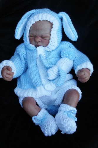 Knitting pattern baby - pattern, bunny