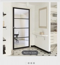 LPD Soho 4 Pane Black Door Clear Glass 1981x762x35mm (SOHBLA30)