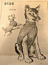 5138 Vintage DOG COAT Pattern
