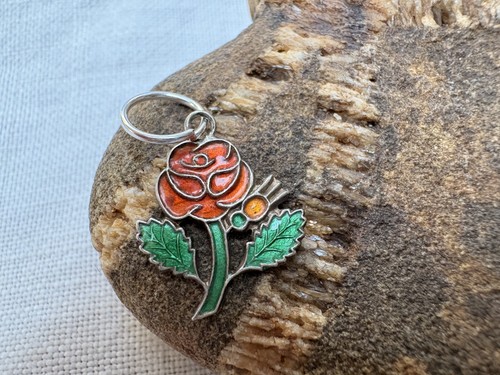 Vintage silver enamel - silver, &