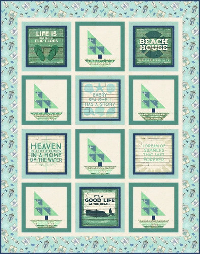 Quilt kit beach house - quilt,
