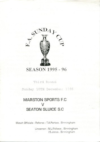 Marston sports seaton sluice - sports, v