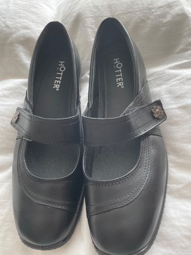 Black leather ladies shoes - black,