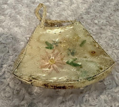 Vintage woven straw cradle - vintage,
