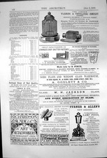 Antique Old Print London Warming Ventilating Co Jennings Shop Shutters 1870