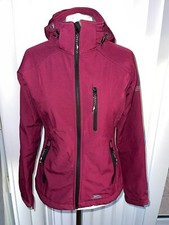 RRP: £120 Brand New Trespass BELA II Soft-shell Waterproof Mulberry Jacket UK 10