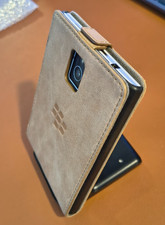 Blackberry Passport Q30 Tan Leather Case with Magnetic Clasp (Rare)