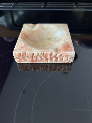 Hand carved alabaster ashtray - hand-carved,