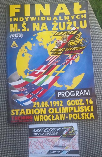 Speedway 1992 wroclaw - 29.8.1992,