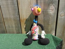 Vintage 1994 ERTL Jibber Jabber Jibba Jabba Noise Maker Blue Mohawk Doll Toy