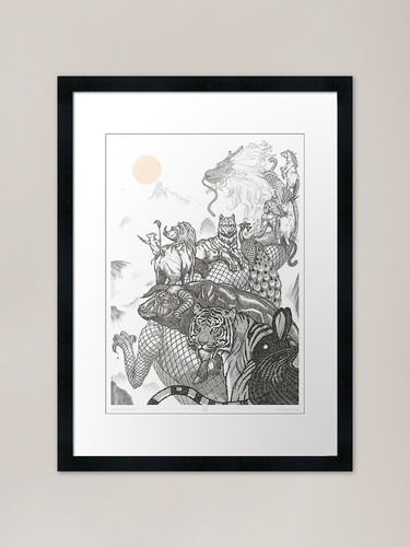 The chinese zodiac framed art - zodiac,