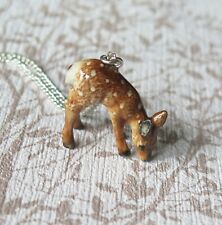 Baby Deer Porcelain Pendant
