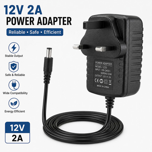 12v uk plug - 2a,