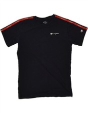 PUMA Boys T-Shirt Top 11-12 Years Large Navy Blue Cotton WF10