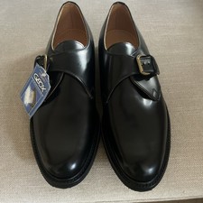 Mens Geox Collection by LOAKE England Black Leather Monkstrap Shoes UK 10 