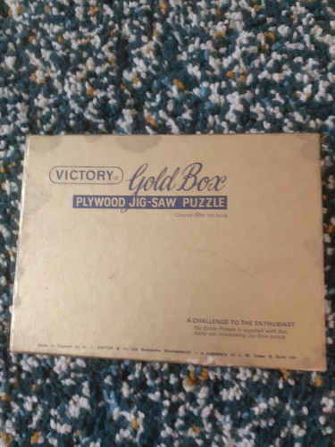 Gold boxed vintage woodern