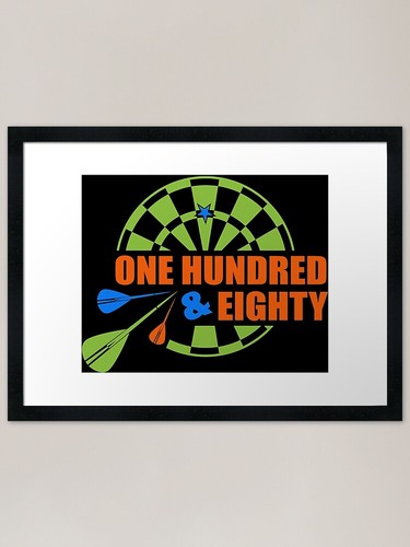 Darts 180 framed - art, print