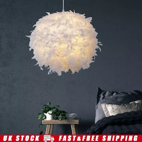 Fluffy feather light lamp - fluffy, light/lamp