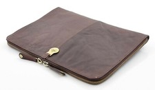 Distressed Brown Leather Folio