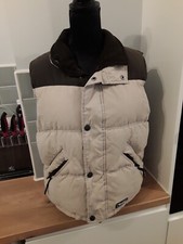 Toggi Beige/Brown Authentic Down Feather Zipped Equestrian Gilet/Waistcoat Sz M