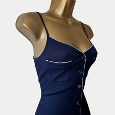 Blumarine Blugirl vintage 90s Rare navy cami vest top size 36