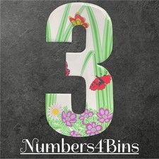 1x WHEELIE BIN STICKER NUMBER