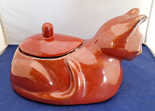 Stoneware pottery cat cookie - stoneware,