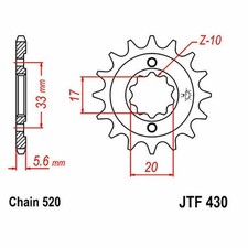 JT JTF430.12 SPROCKET 12 TEETH