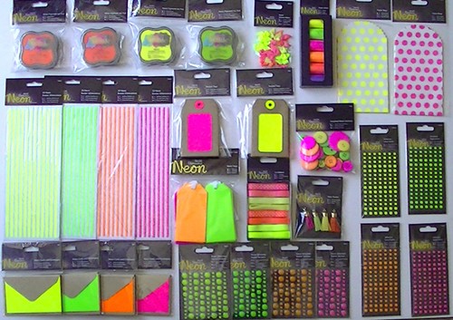 Papermania neon embellishments - papermania,