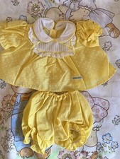 Vintage Cabbage Patch Kids Doll yellow polka dot tuxedo dress